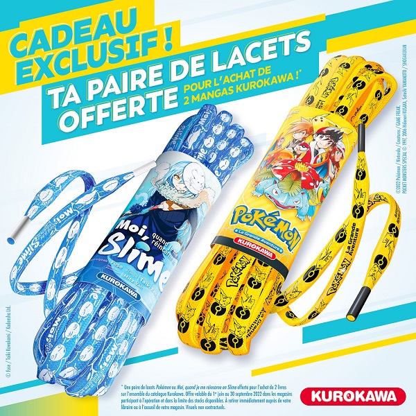 Kurokawa : lacets 2022 Pokémon ou Moi, quand je me réincarne en slime