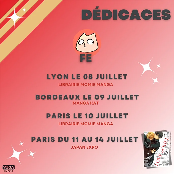 Fe, la mangaka de Love of Kill dédicace en librairie