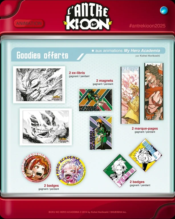 Antre Ki-oon 2025 : Goodies offerts